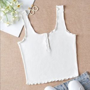 White Tank Crop Top